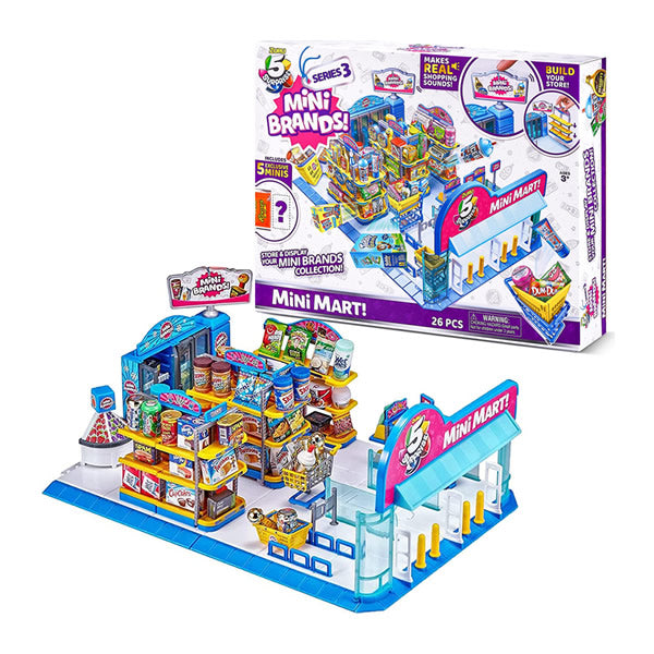 زورو لعبة متجر المنتجات المصغرة ميني مارت 5 قطع العاب بيوت الدمى Zuru