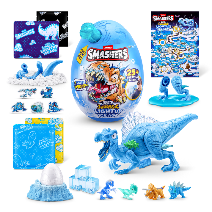 سماشرز بيضة دينو آيس إيج المضيئة مجسمات الحيوانات Zuru