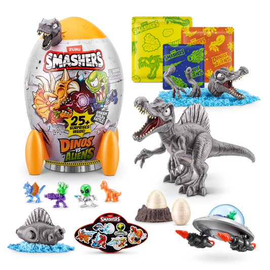 سماشرز مفاجأة بيضة الديناصورات ضد فضائيين مجسمات الحيوانات Zuru