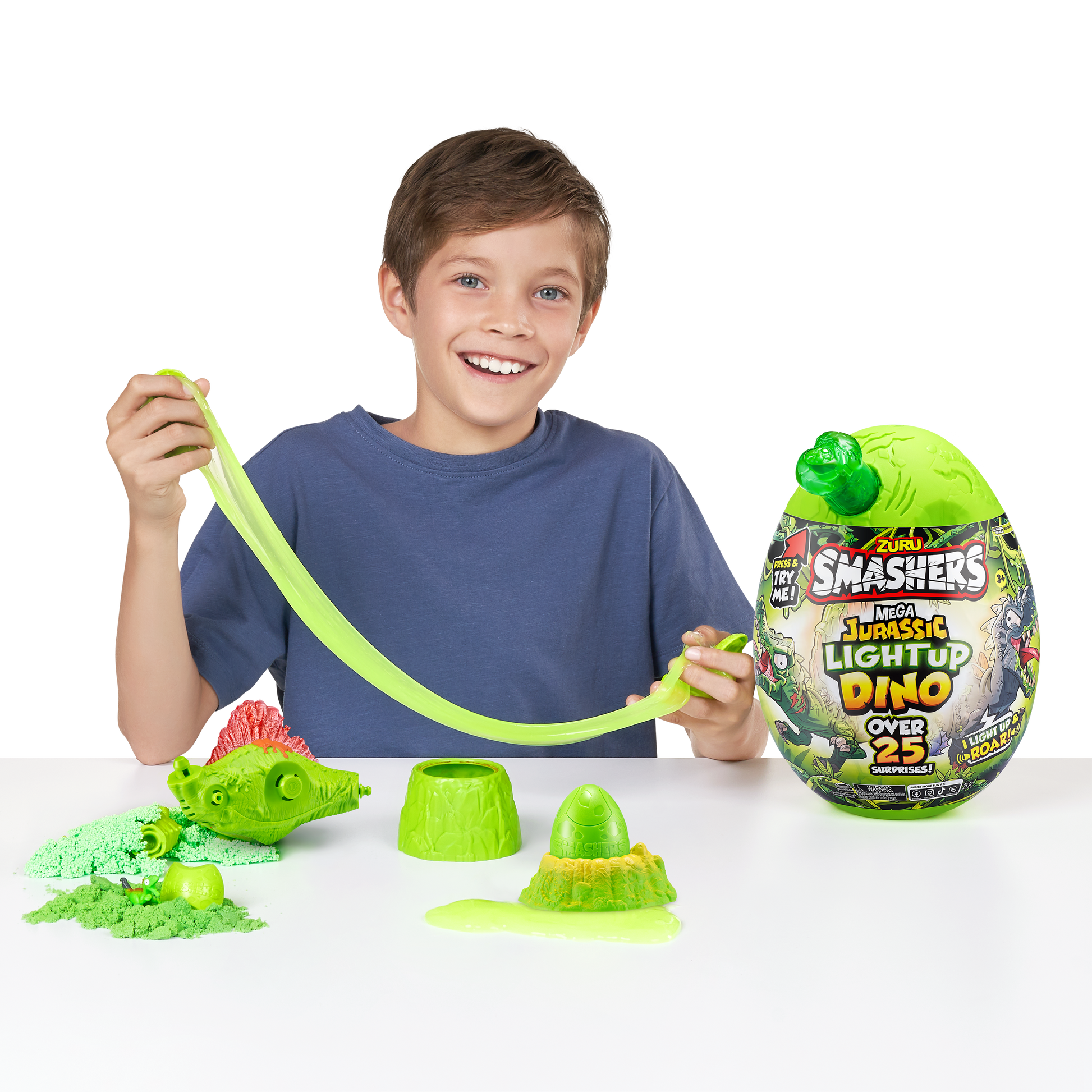 سماشرز بيض مفاجأت جزيرة الديناصورات مجسمات الحيوانات Zuru