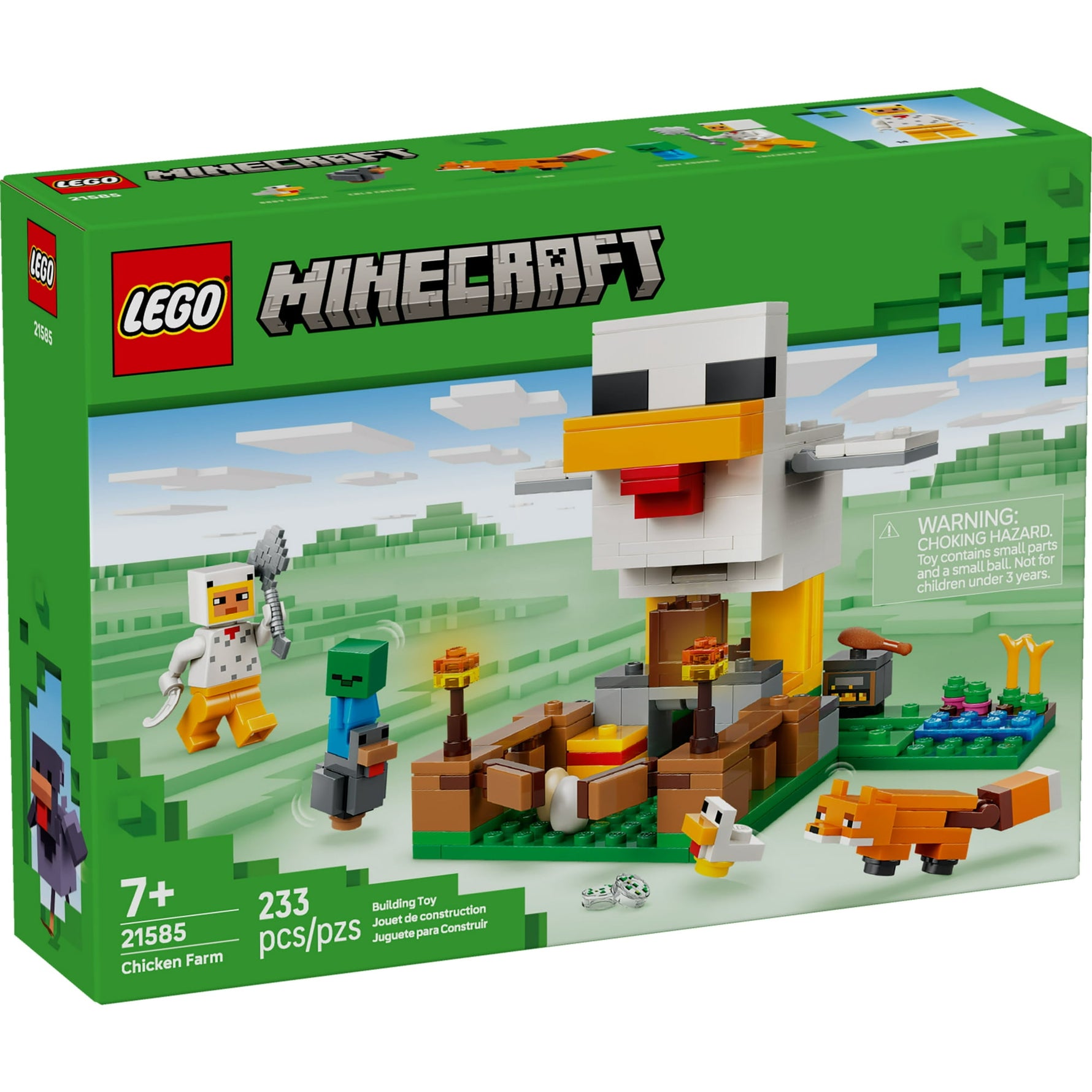ليجو 21585 ماين كرافت مزرعة الدجاج مكعبات التركيب LEGO