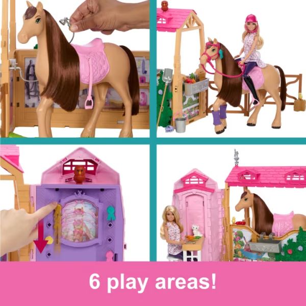 باربي دمية مع وحصان دمية مع اكسسوارات Barbie
