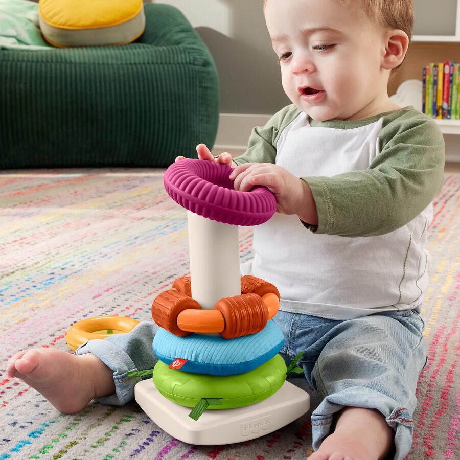 فيشر برايس لعبة تكديس الحلقات مواليد تفاعلي Fisher-Price