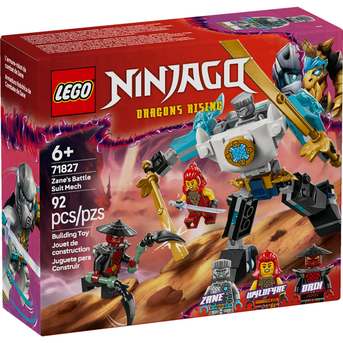 ليجو 71827 نينجاغو بدلة قتال زانيس الميكانيكية مكعبات التركيب LEGO