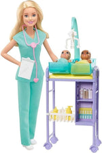 باربي دمية بيبي دكتور مع دمية شقراء دمية مع اكسسوارات Barbie