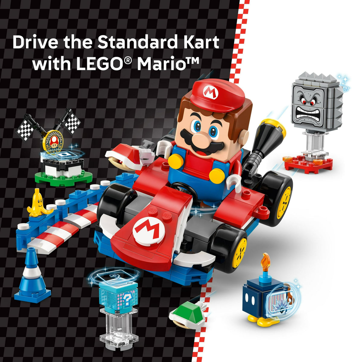 ليجو 72043 سوبر ماريو سيارة الكارت القياسية مكعبات التركيب LEGO