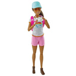 باربي دمية سمراء مع جرو دمية مع اكسسوارات Barbie