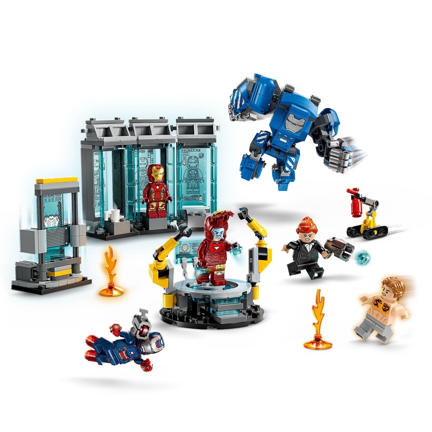 ليجو 76315 مارفل مختبر الرجل الحديدي قاعة الدروع مكعبات التركيب LEGO