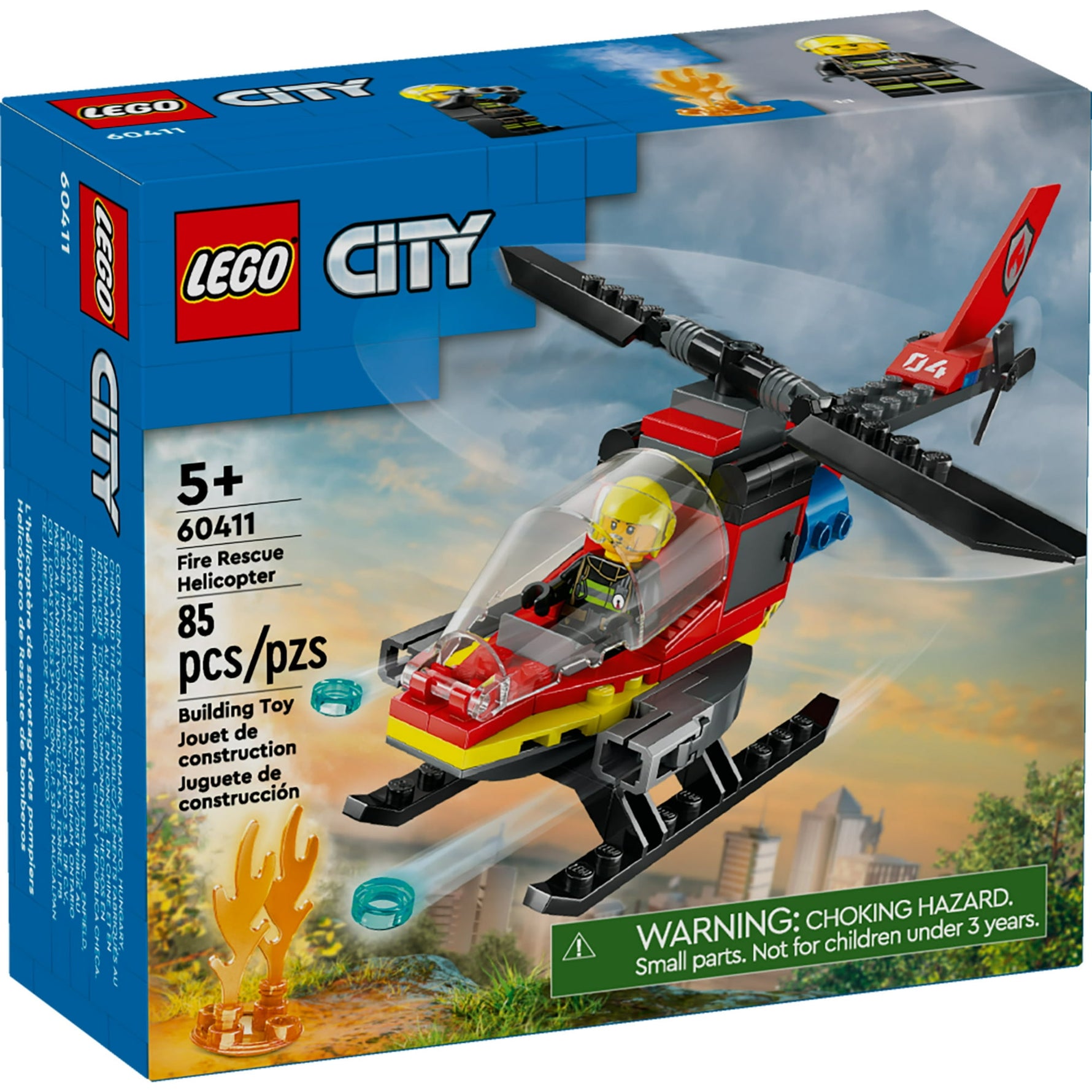 ليجو 60411 سيتي مروحية الإنقاذ مكعبات التركيب LEGO
