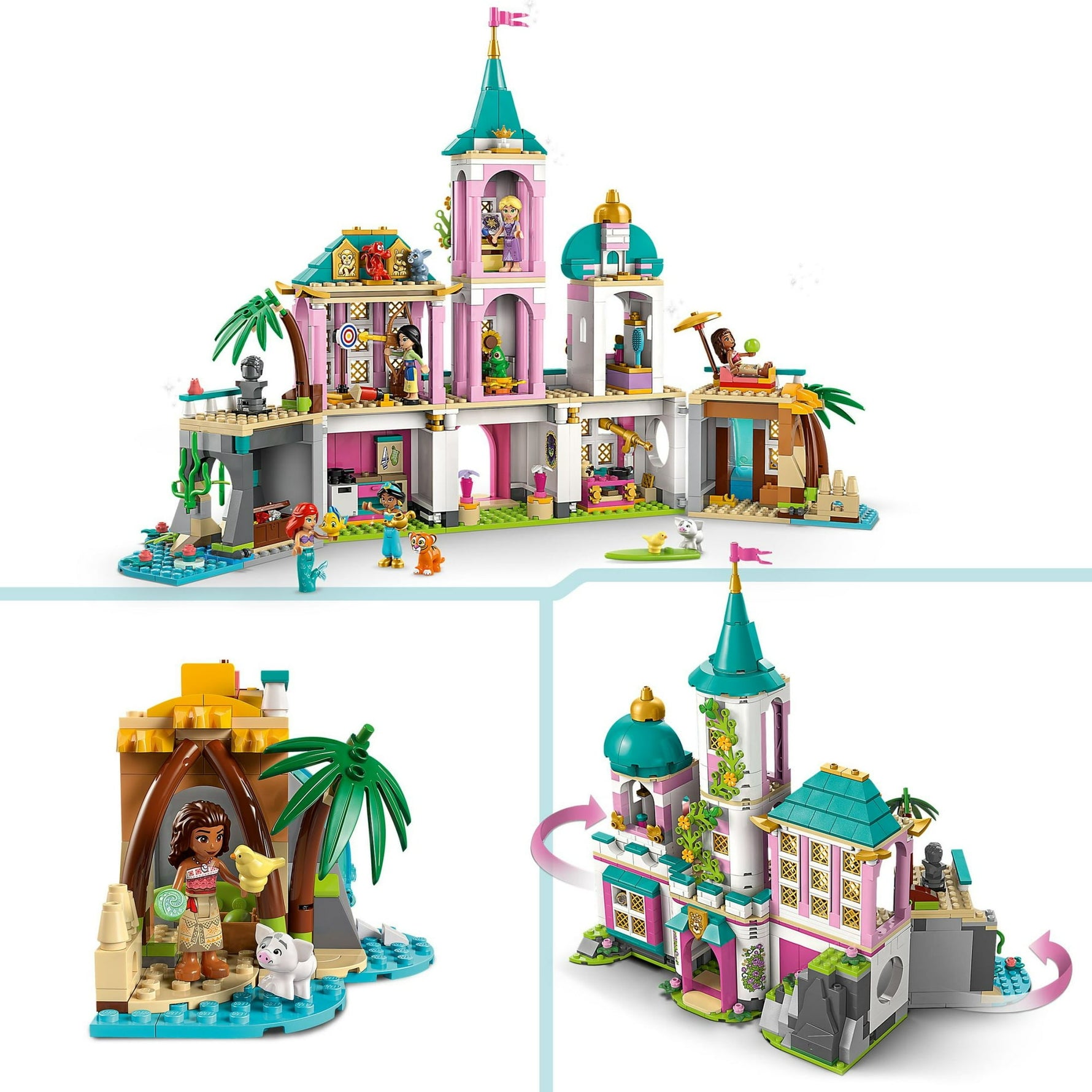 ليجو 43267 ديزني قلعة الأميرة والحيوانات الأليفة مكعبات التركيب LEGO