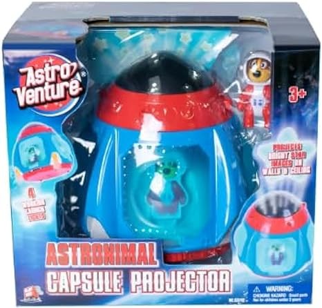 استرو فينتشر جهاز عرض كبسولة فضاء وكلب ورائد فضاء ألعاب الأكشن Astro Venture