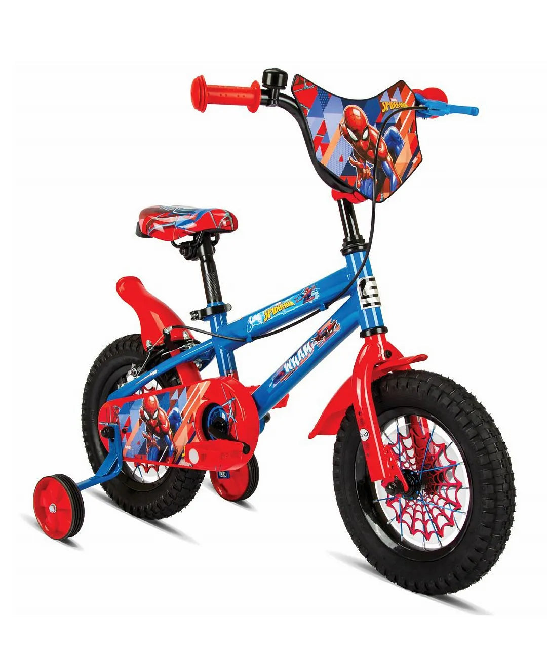 سبارتان دراجة سبايدر مان ازرق و احمر مقاس 12 دراجة 2 عجلة SPARTAN