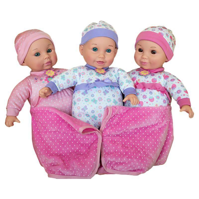 بيبي امورا دمية التوائم الثلاثية المحببة 35 سم دمى المواليد Baby Amoura