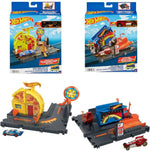 هوت ويلز مجموعة السكك اشكال متنوعة مركبات مع مسار HotWheels