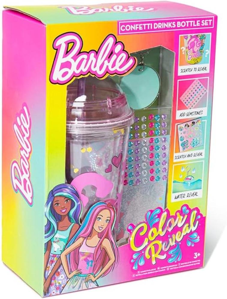 باربي زجاجة مشروبات مزينة بقصاصات ملونة ألعاب المطابخ Barbie