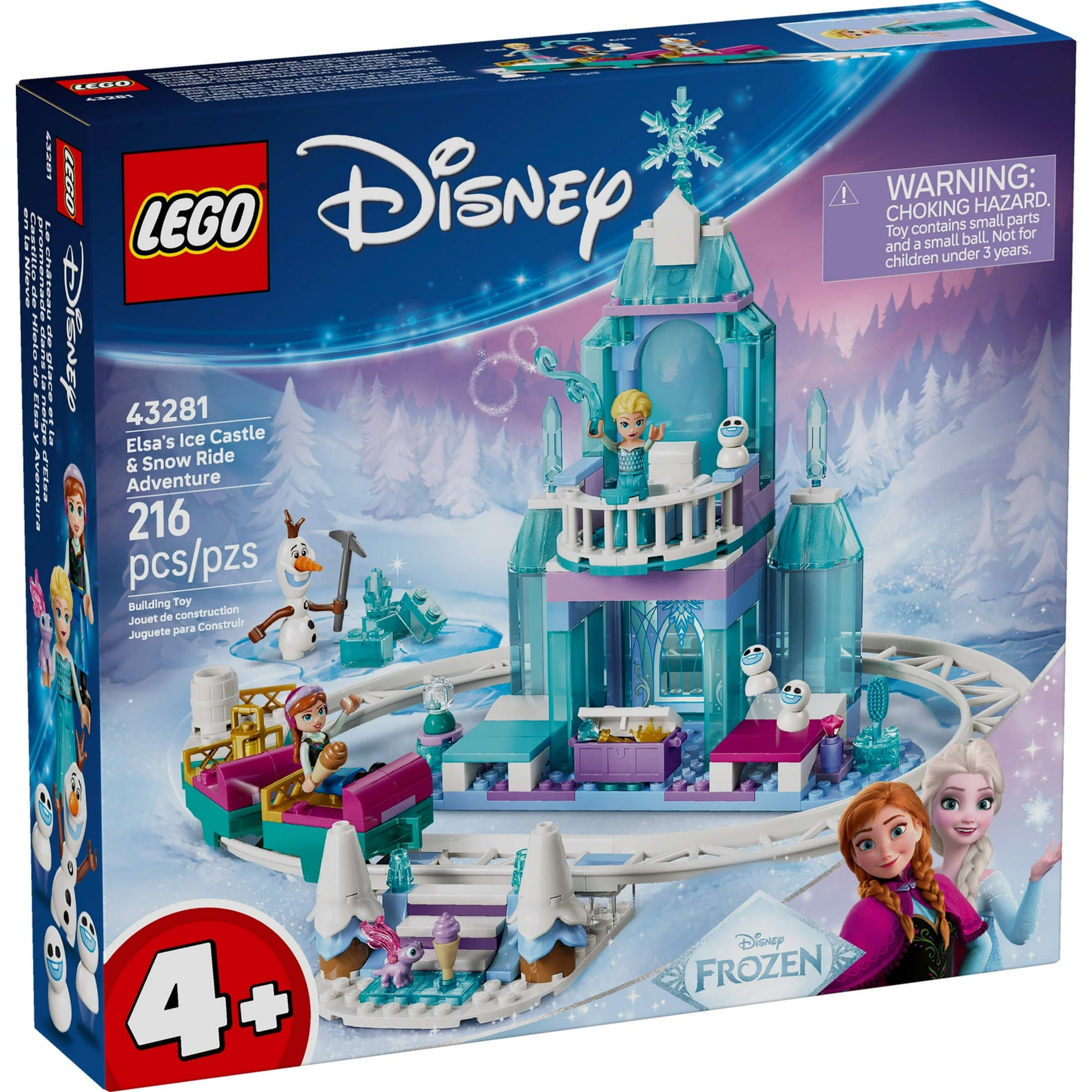 ليجو 43281 ديزني قلعة إلسا الجليدية مكعبات التركيب LEGO