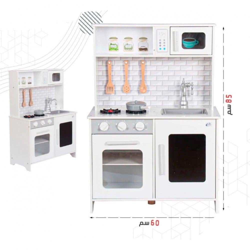 مطبخ خشبي ابيض 85 سم ألعاب المطابخ LOCAL