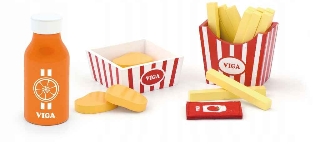 فيجا دجاج ناجتس وبطاطس مع عصير ألعاب المطابخ VIGA