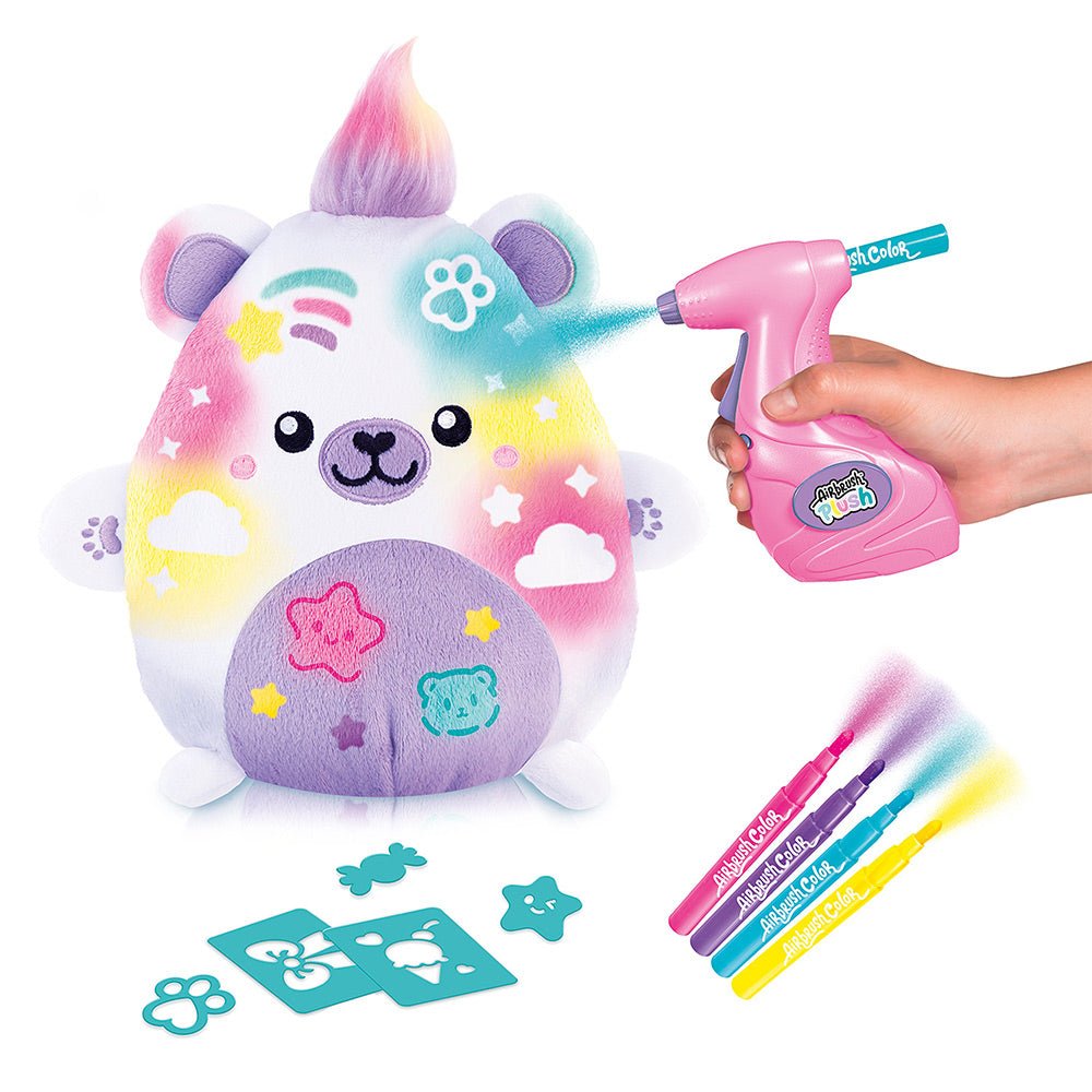 اير برش دمية الدب كاواي رسم و تلوين Airbrush Plush
