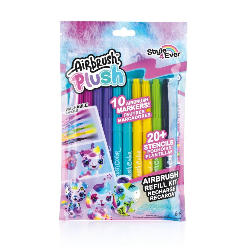 اير برش مجموعة 10 أقلام إعادة تعبئة رسم و تلوين Airbrush Plush