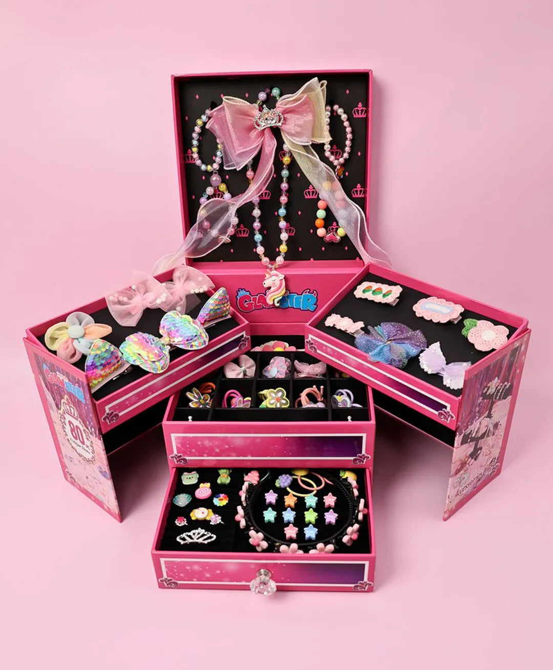 سكوديل حقيبة إكسسوارات جلامستر 80 قطعة الخرز والاكسسوارات Skoodle