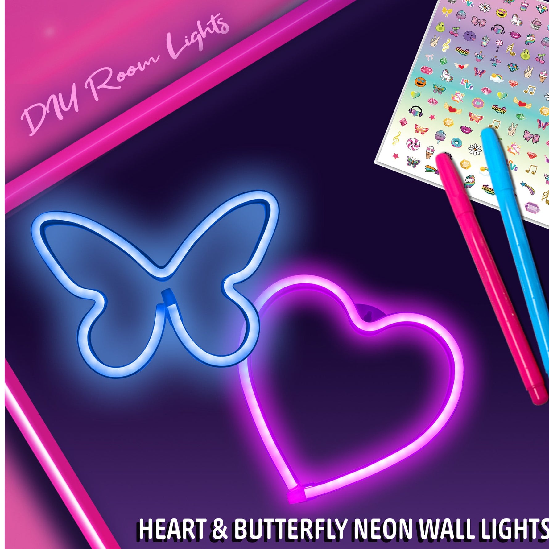 وي كول لعبة أضواء الحائط النيون الخرز والاكسسوارات Compound Kings