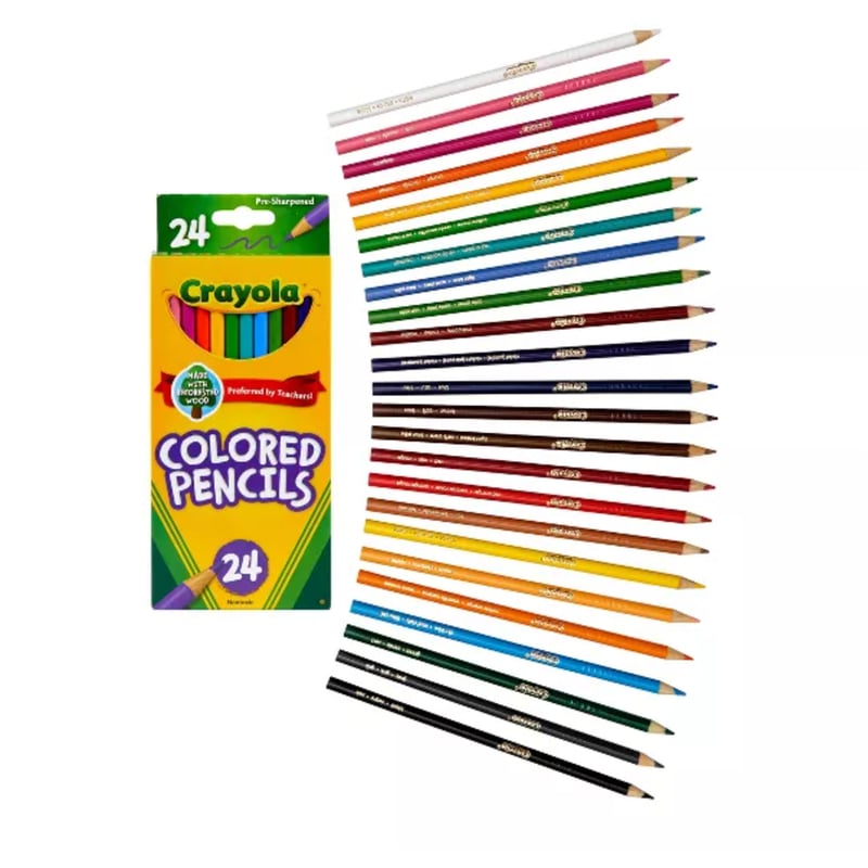 كرايولا أقلام تلوين خشبية 24 قطعة رسم و تلوين Crayola