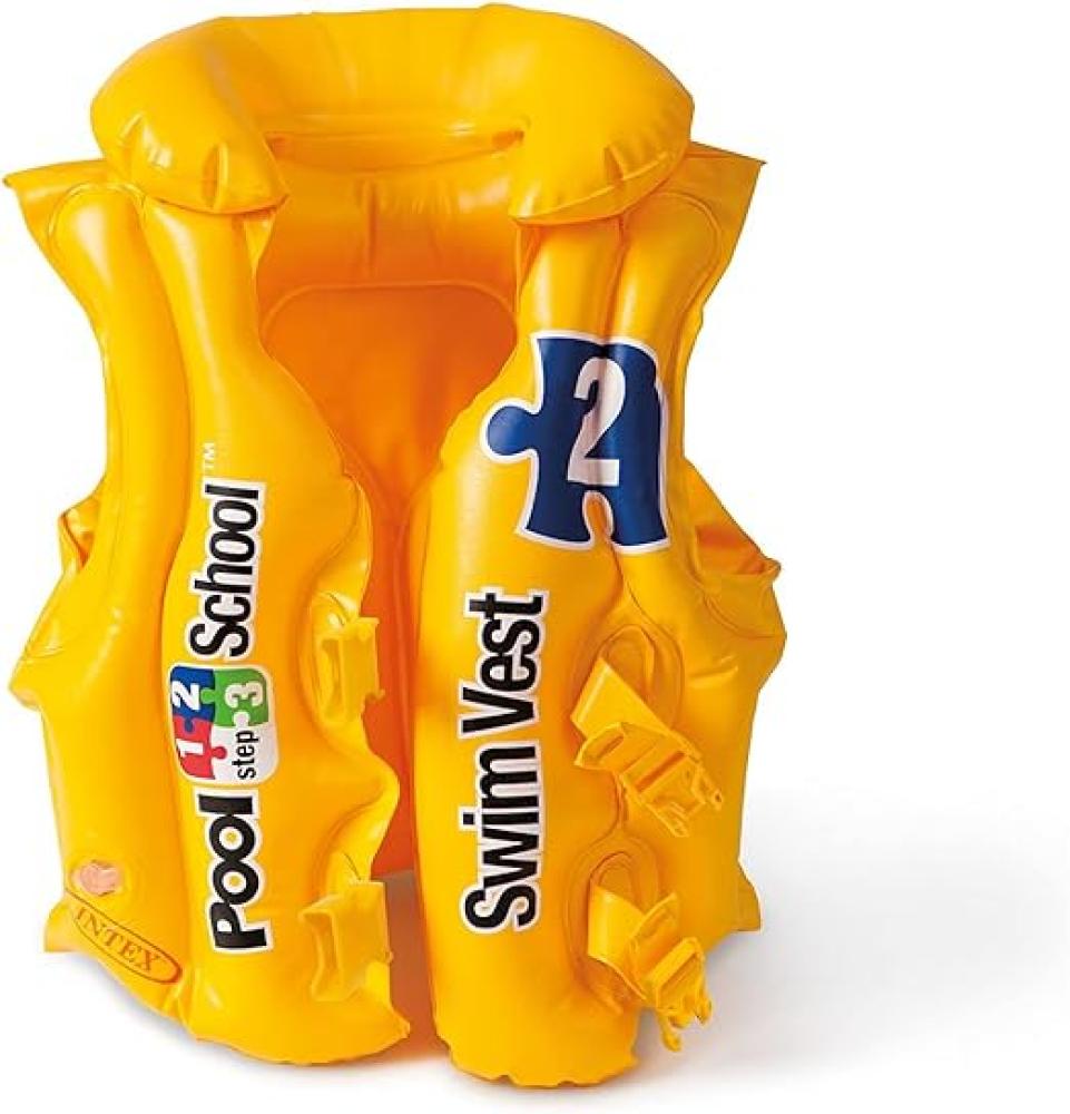 انتكس سترة سباحة اصفر قابل للنفخ عوامات ومراتب Intex