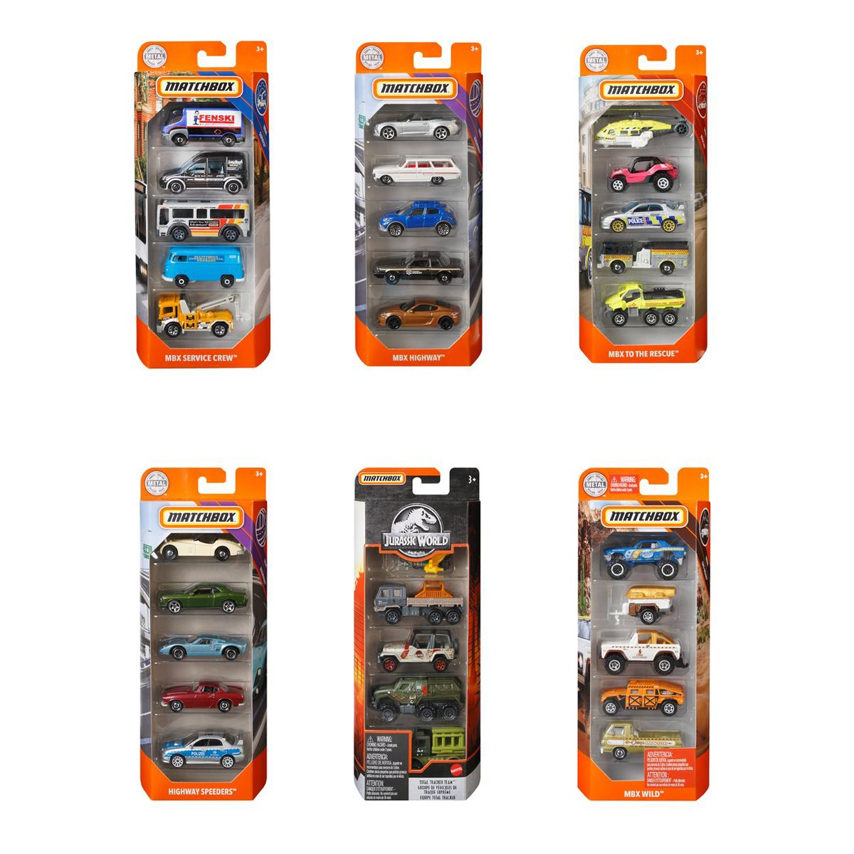 ماتش بوكس مجموعة سيارات 5 قطع اشكال متنوعة المركبات المتنوعه Matchbox