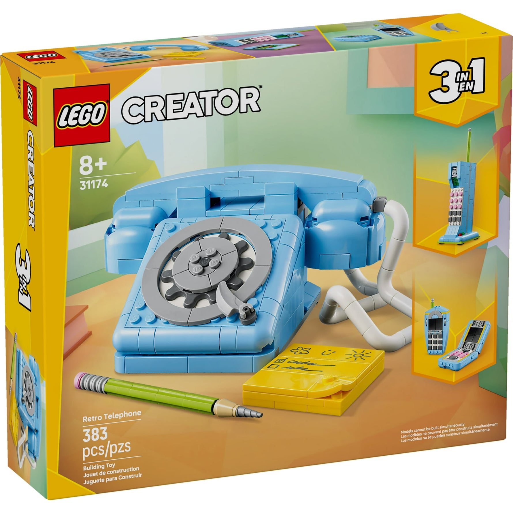ليجو 31174 كريتور هاتف ريترو 3 في 1 مكعبات التركيب LEGO