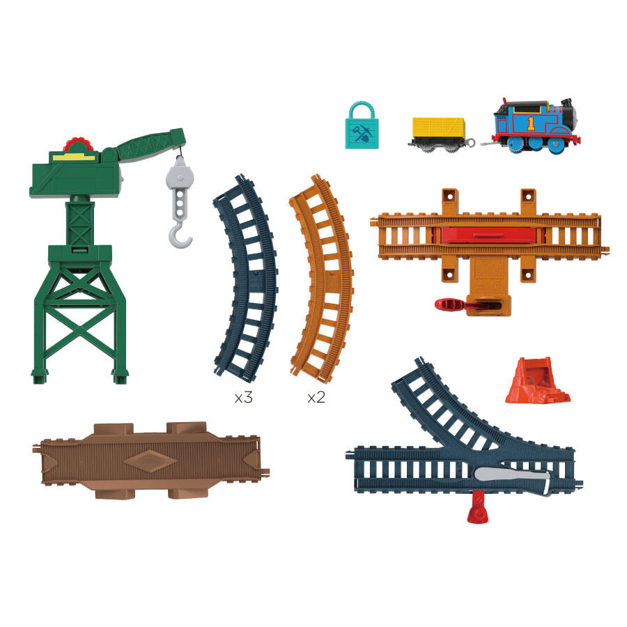 توماس طقم مسارات قطار ورافعة متنوع مركبات مع مسار Thomas and Friends