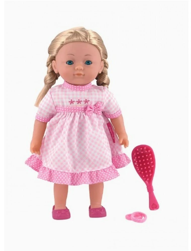 دولز وورلد دمية إليزابيث شقراء مع الضفائر 36 سم دمى المواليد Dolls World