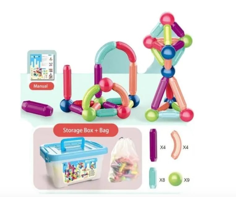 سطل مكعبات المغناطيس 60 قطعة مكعبات المغناطيس LOCAL