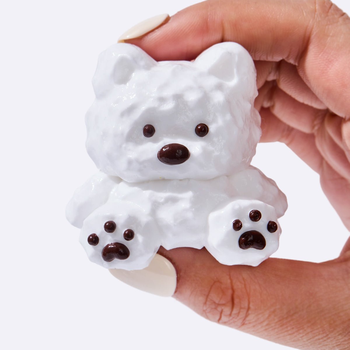 تابا سكوشي دمية دب أبيض صغيرة قابلة للضغط التمدد والضغط TABA SQUISHY