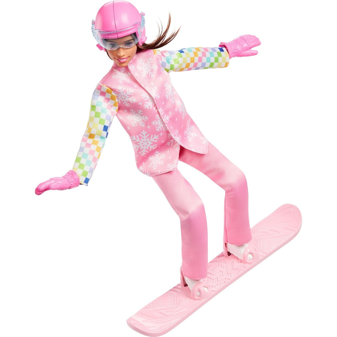 باربي دمية متزلجة الثلج بسترة وردية دمية مع اكسسوارات Barbie