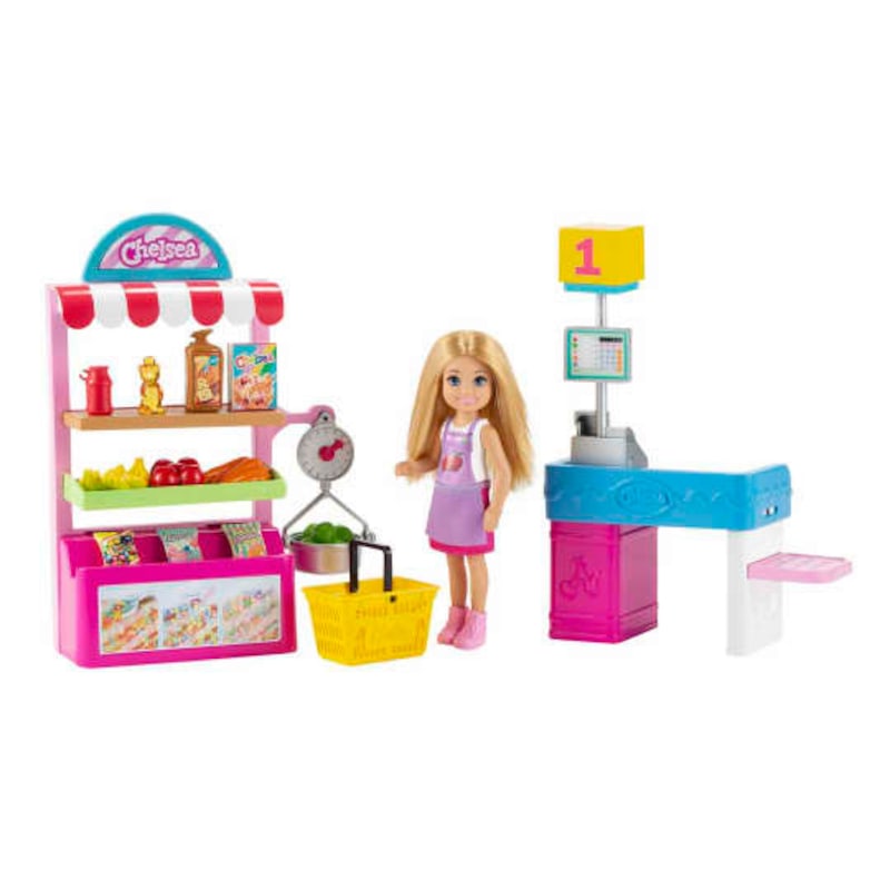 باربي تشيلسي للوجبات الخفيفة دمية مع اكسسوارات Barbie