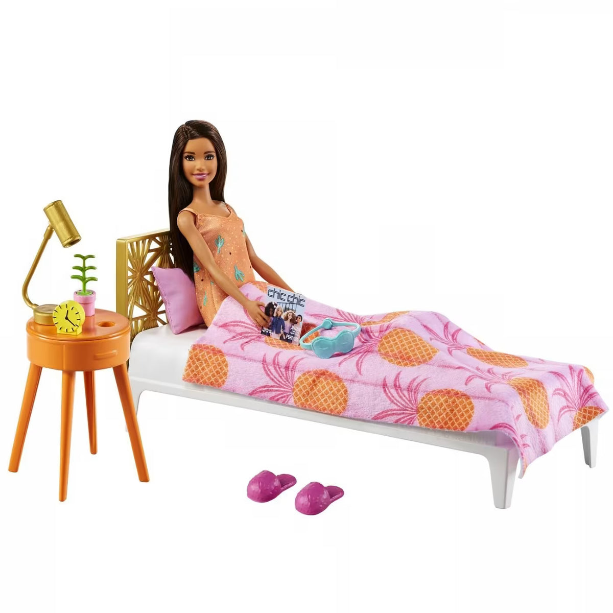 باربي دمية مع أثاث غرفة النوم دمية مع اكسسوارات Barbie