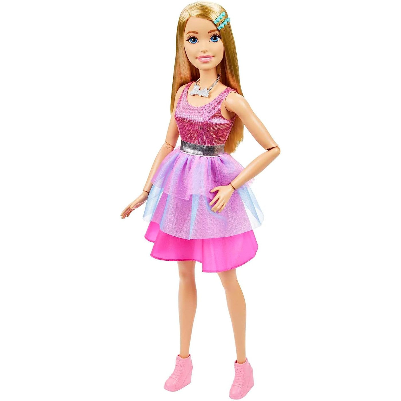 باربي دمية فستان زهري كبيرة 61 سم دمى الشخصيات Barbie