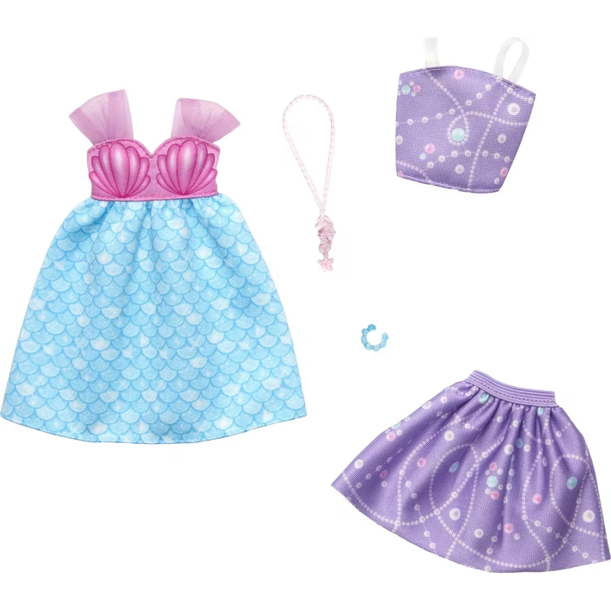 باربي ملابس ازياء حورية البحر اكسسوارت الدمى Barbie