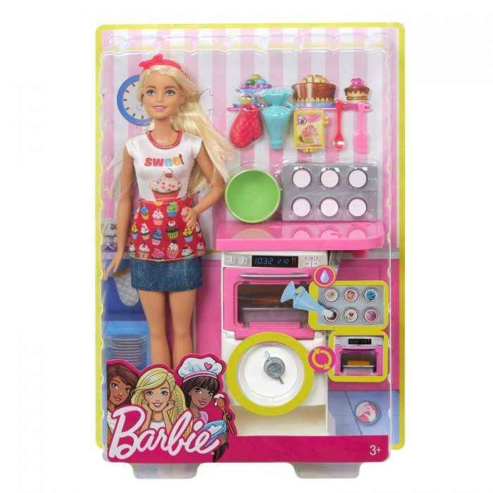 باربي دمية باربي مجموعة شيف مع مطبخ للبنات دمية مع اكسسوارات Barbie