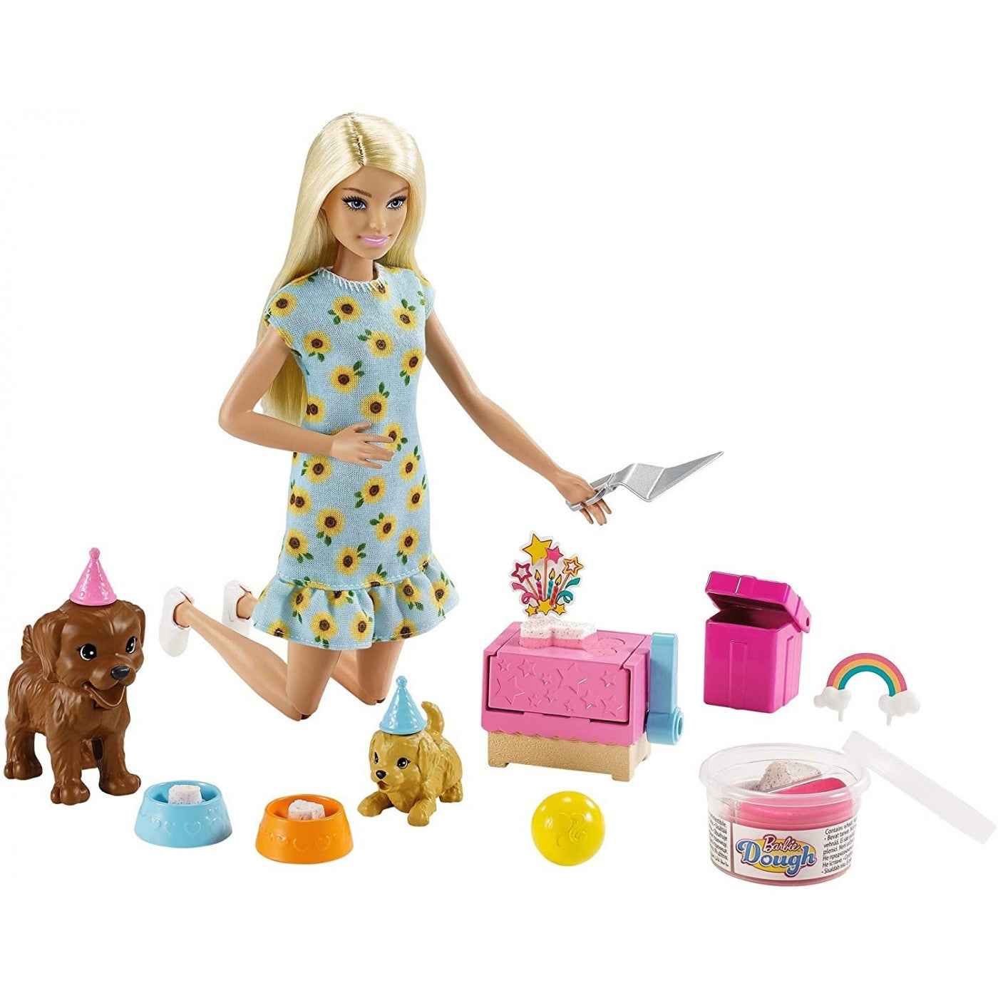 باربي دمية باربي ومجموعة العاب حفلات الجراء دمية مع اكسسوارات Barbie