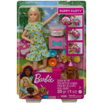 باربي دمية باربي ومجموعة العاب حفلات الجراء دمية مع اكسسوارات Barbie
