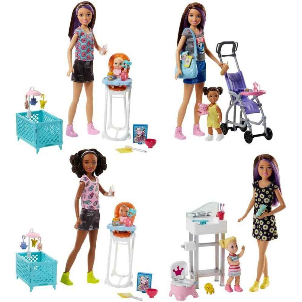باربي دمية سكيبر جليسة اطفال اشكال متنوعة دمية مع اكسسوارات Barbie