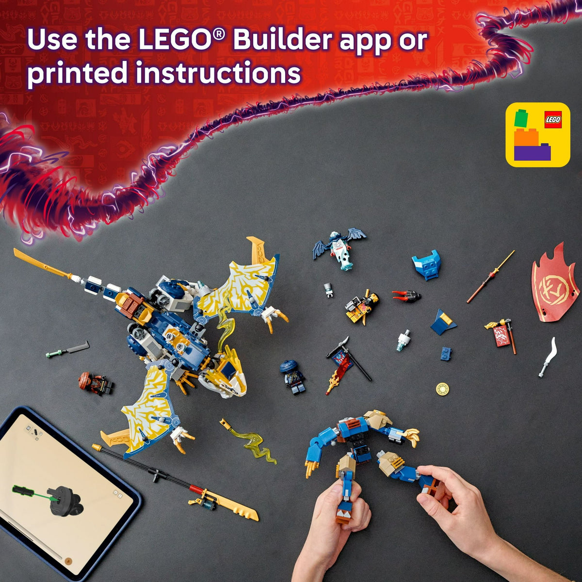 ليجو 71843 نينجاغو روغز ميك دراغون رايدر مكعبات التركيب LEGO