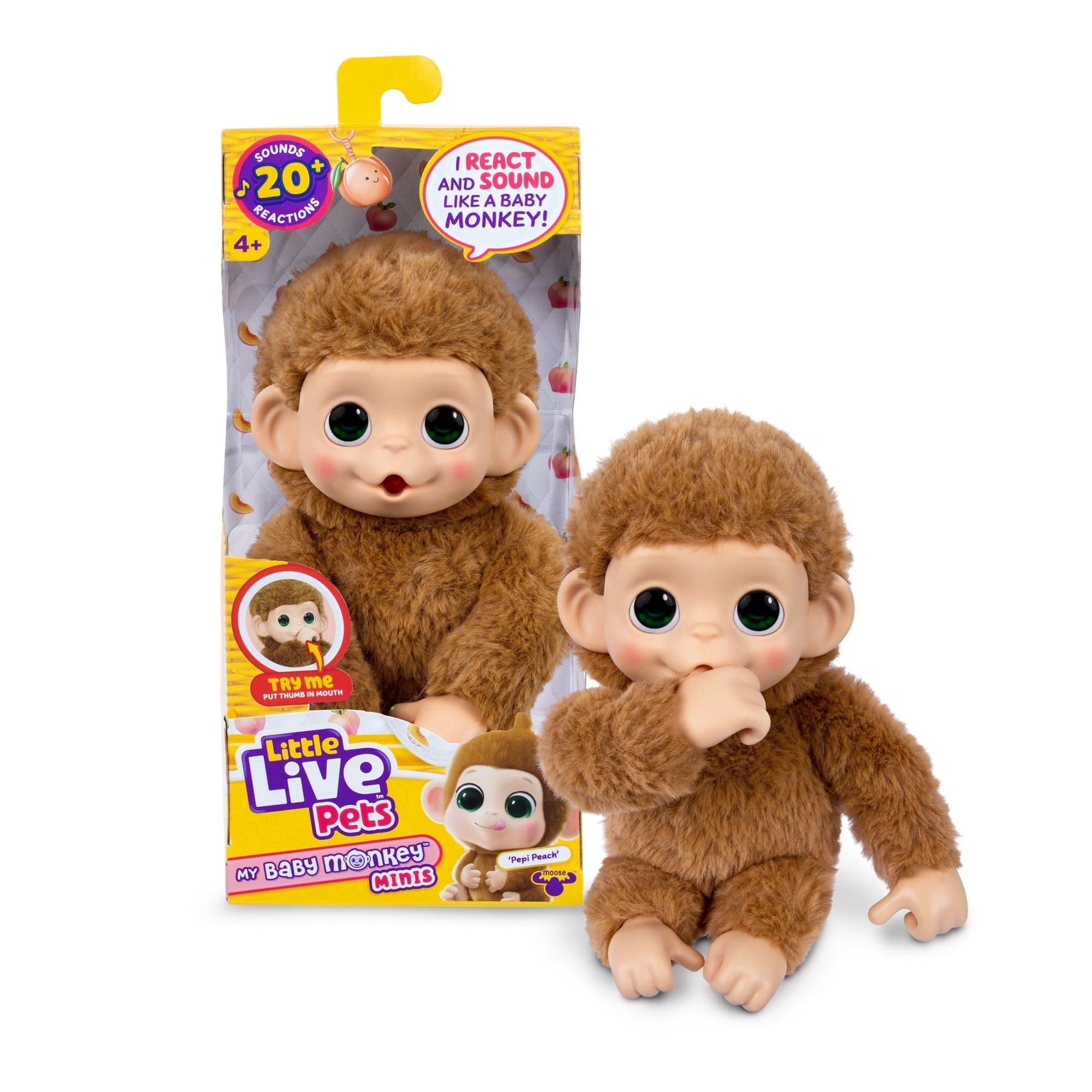 ليتل لايف بيتس ماي بيبي ميني مونكي الالعاب القطنية Little Live Pets