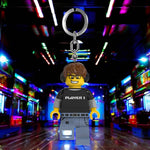 ليجو اي كيو سلسلة مفاتيح رجل ألعاب الفيديو مكعبات التركيب LEGO