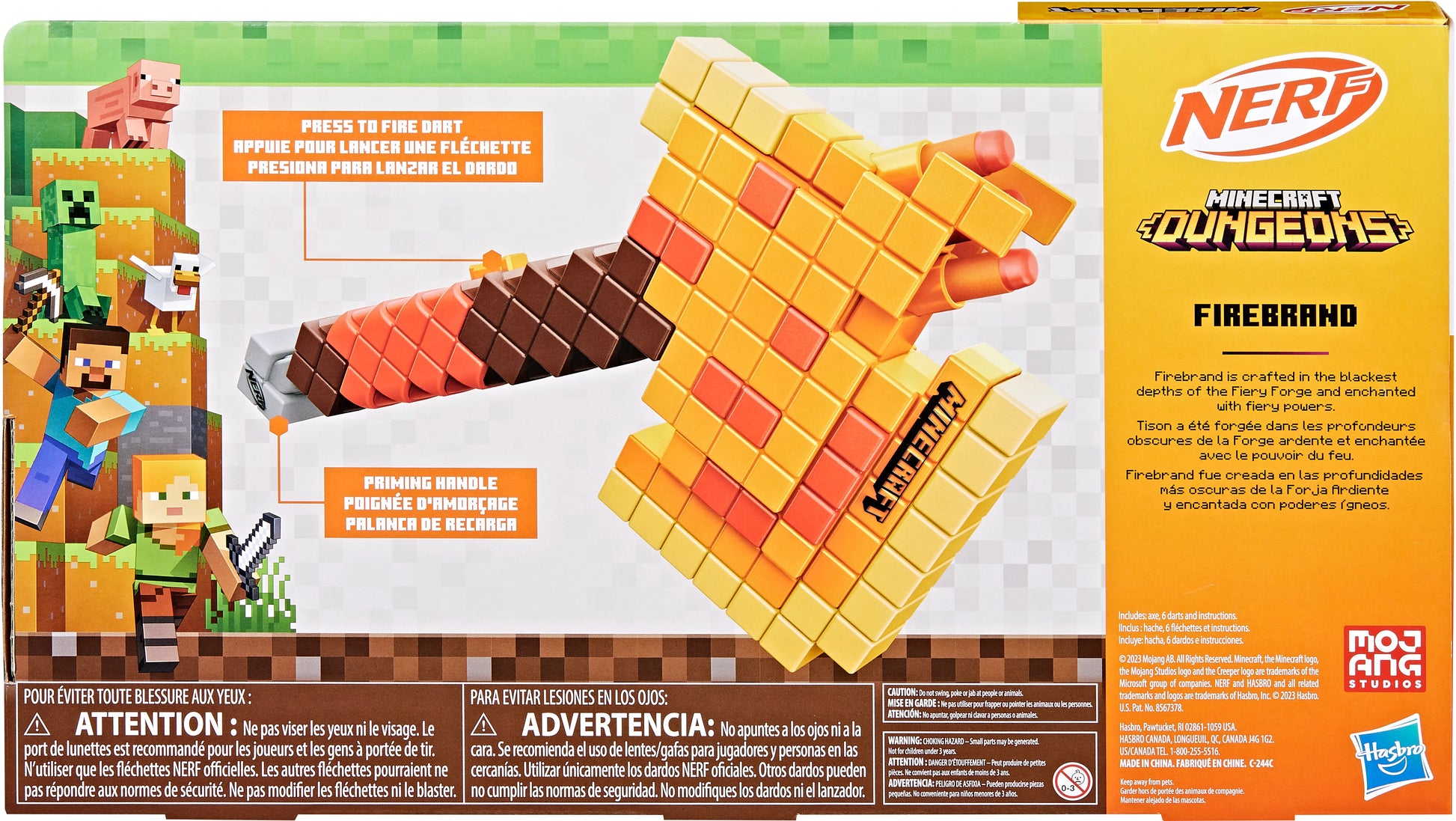 نيرف قاذف سهام فاير براند ماين كرافت مسدسات مطاطية Nerf