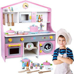 لعبة المطبخ والطهي الخشبي ألعاب المطابخ LOCAL