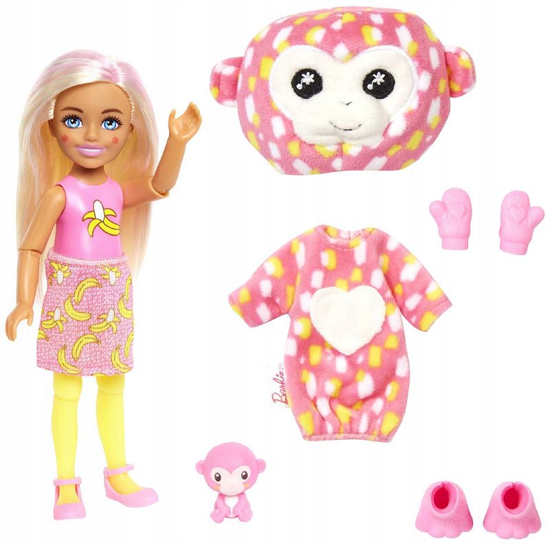 باربي دمية تشيلسي كيوتي ريفيل زي القرد دمى الشخصيات Barbie