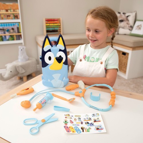 بلوي حقيبة طبيب بلوي مع 10 ملحقات التسوق والوظائف Bluey